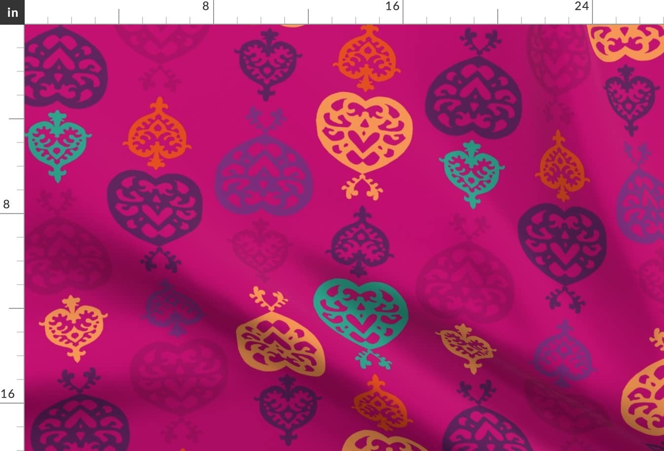 Hearts Plum Valentines Lace Mexican Printed Minky Fabric Fat Quarter - Soft Plush Material for Sewing Baby Blankets, Quilt Backing & DIY Plush Toys - Perfect for Valentine's Day Crafts & Nursery Decor