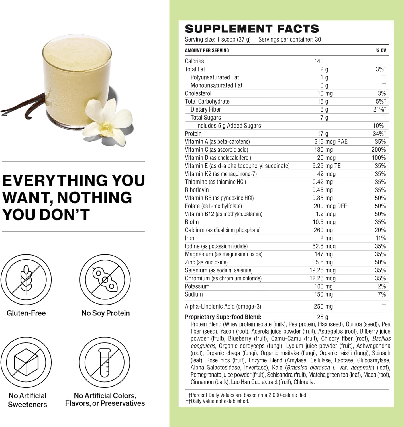 Shakeology Whey Protein Powder - Gluten Free Superfood Protein Shake with Vitamins & Minerals for Weight Loss & Muscle Support | Vanilla Flavor, 30 Servings | Post-Workout Recovery & Meal Replacement