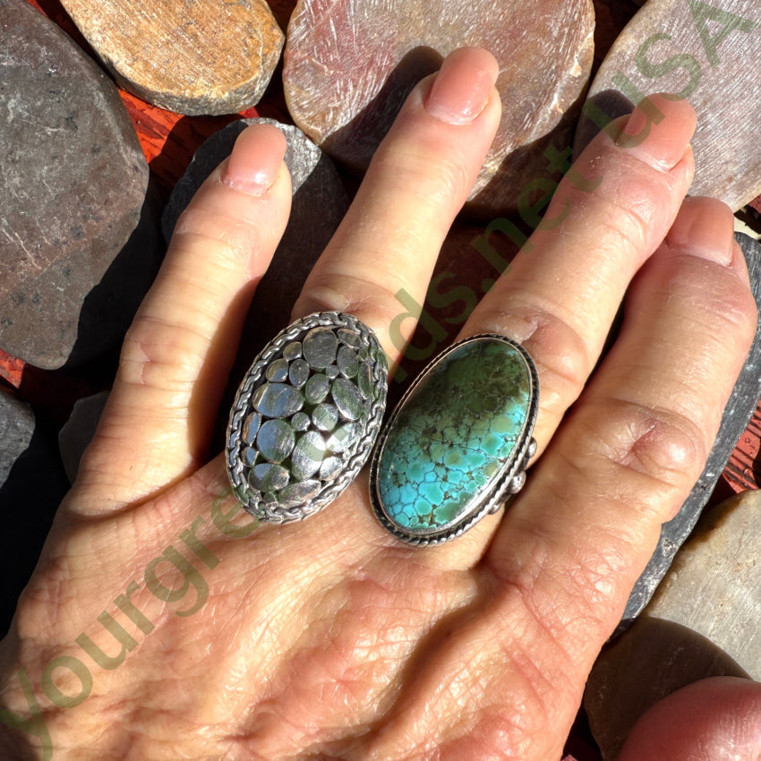 Sterling Silver Pebble & Flower Ring for Women - Size 9.5 - Elegant Nature-Inspired Jewelry for Everyday Wear, Date Nights & Special Occasions