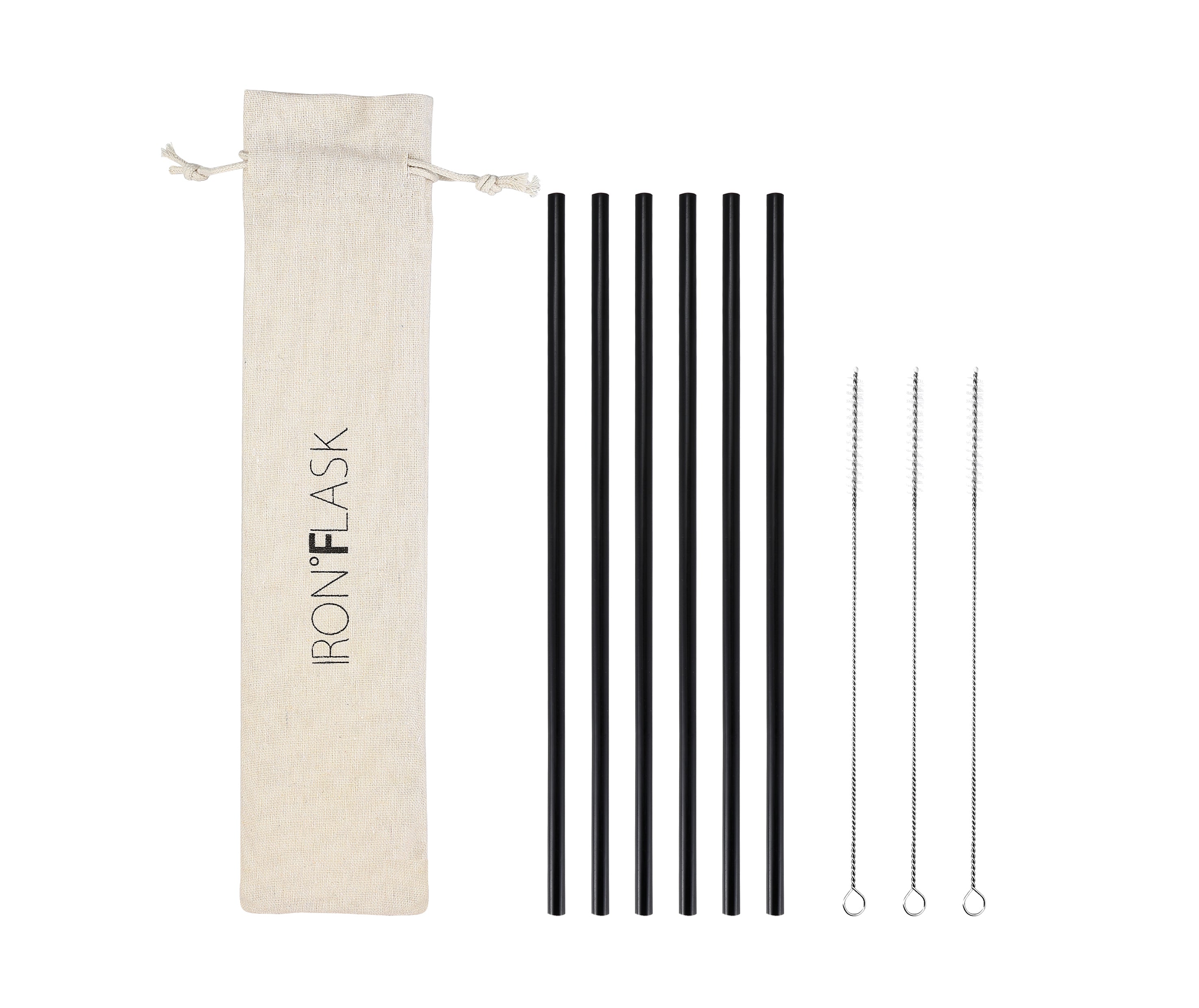 6-Pack Replacement Straws with 3 Cleaning Brushes - Durable Plastic Drinking Straws for Smoothies, Iced Coffee & Reusable Cups | Dishwasher Safe Accessories