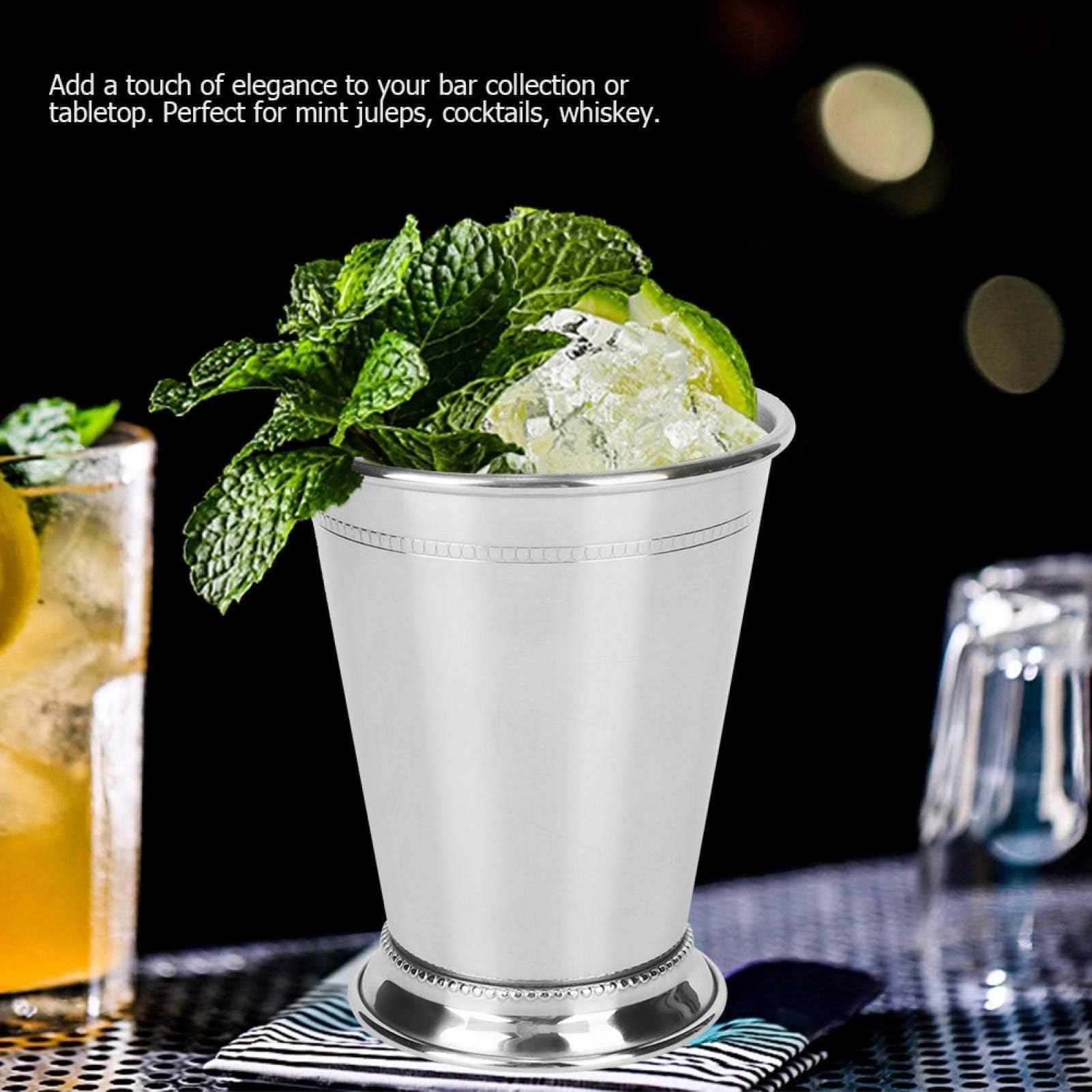3-Piece Stainless Steel Cocktail Cups Set - 13.5oz/400ml Mint Julep Cups for Mixed Drinks, Iced Beer & Bar Accessories - Perfect for Home Bars, Parties & Outdoor Gatherings