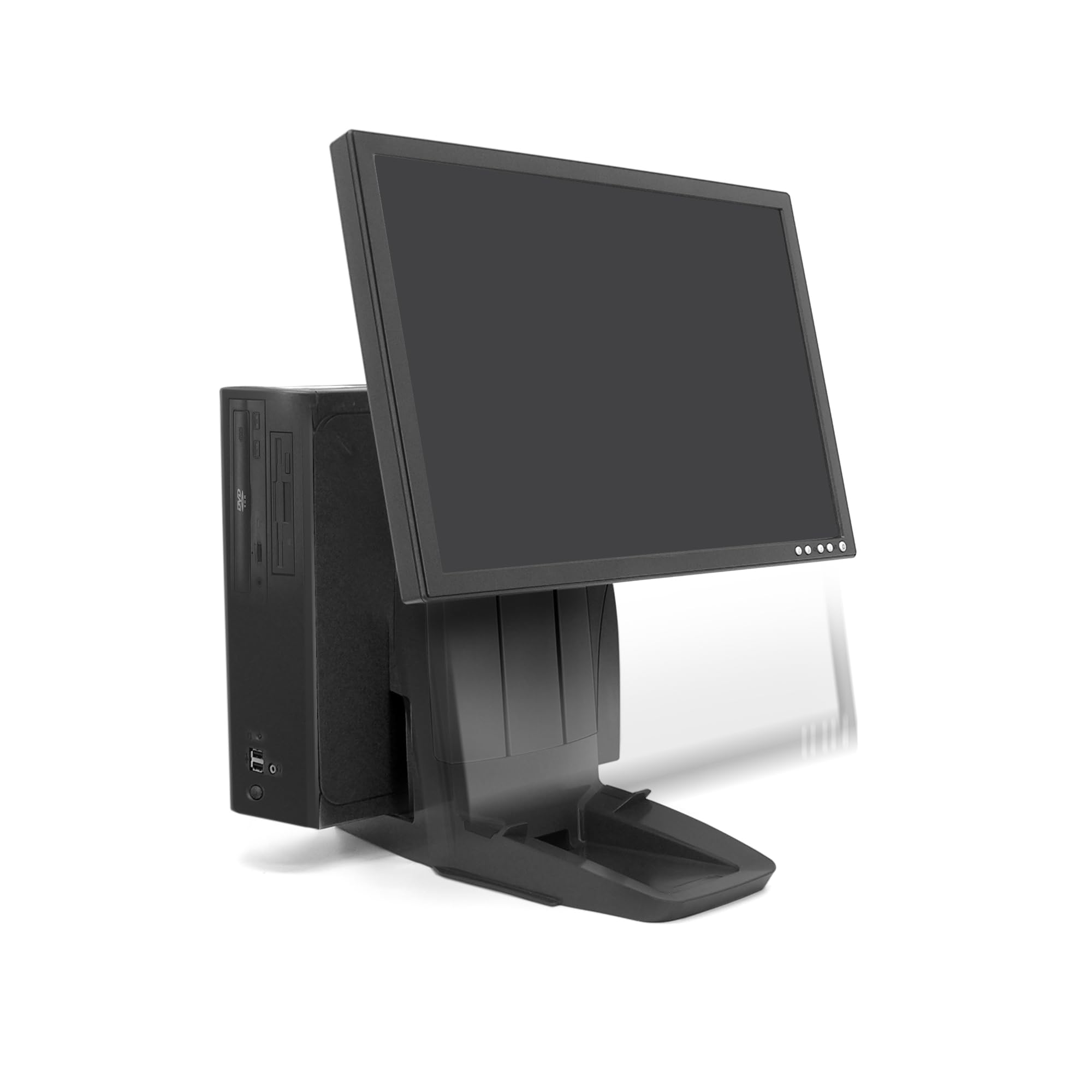 Ergotron Neo-Flex All-in-One Adjustable Monitor Stand for Desk - VESA Mount Compatible with 24 Inch Screens (6-16 lbs) - Includes CPU Strap - Perfect for Home Office & Workspace Ergonomics