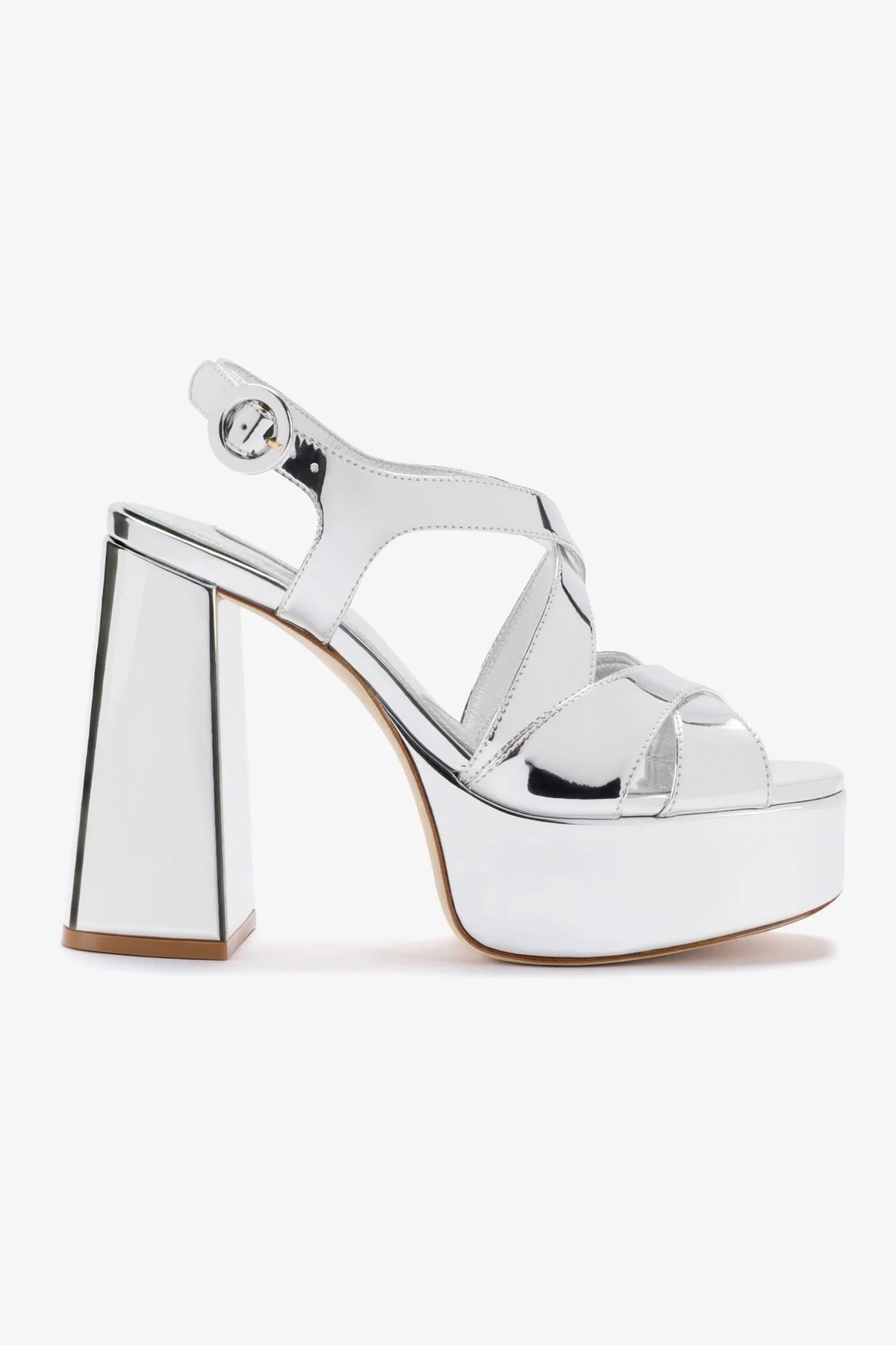 Silver Mirror Bee Sandals for Women - Stylish & Comfortable Summer Beach Sandals for Outdoor, Party, and Vacation Wear