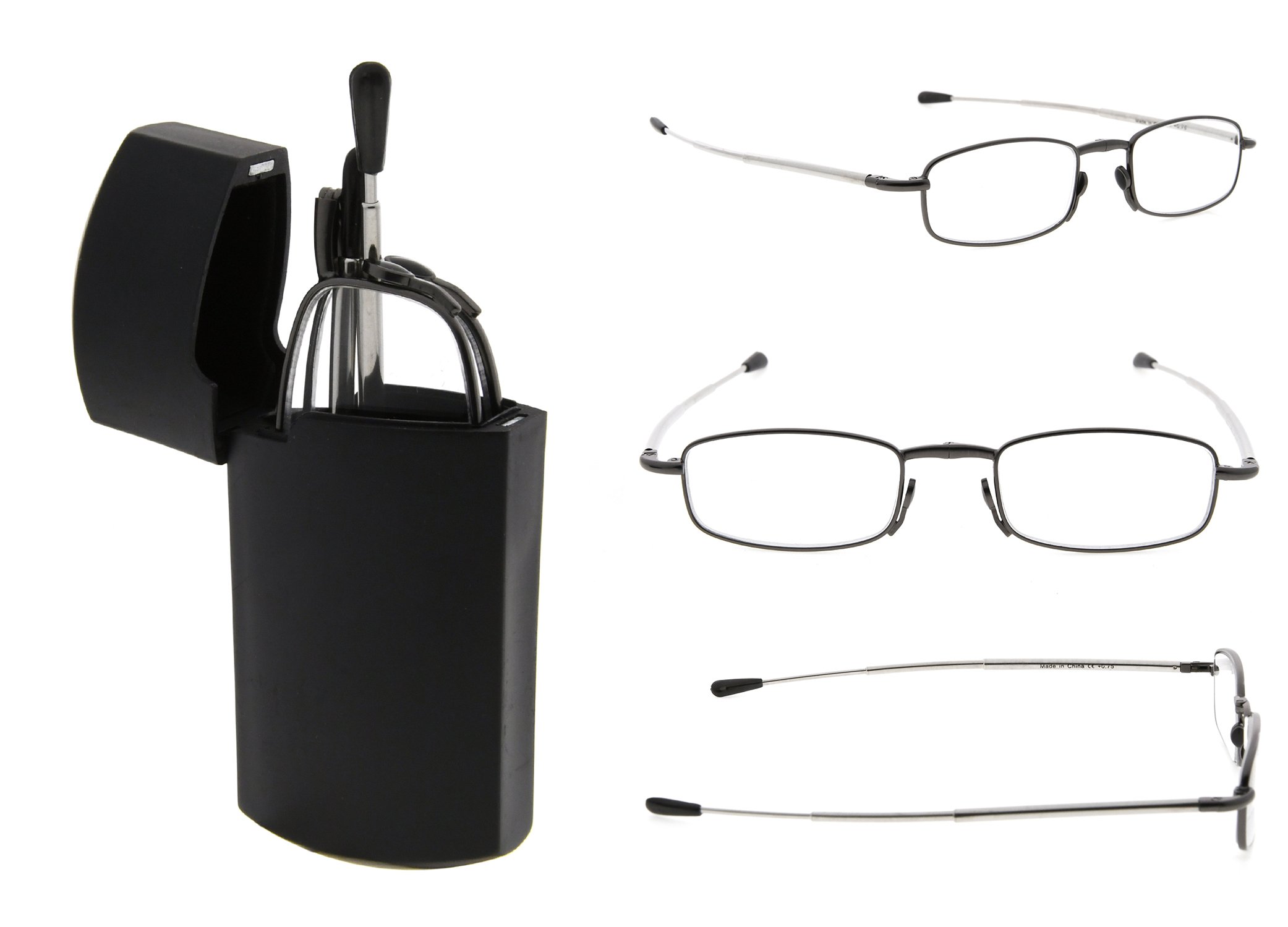Eyekepper Folding Reading Glasses - Lightweight Foldable Readers for Men & Women - Perfect for Travel, Reading, and Outdoor Activities