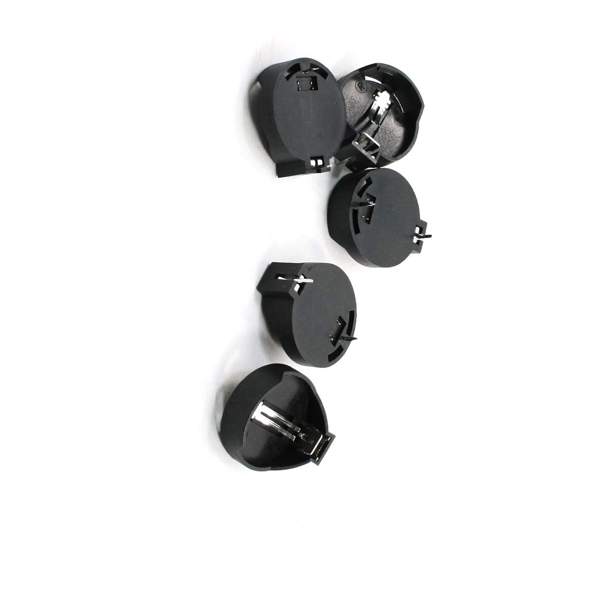 20mm Terminals Accessories - 5 Pcs CR2025/CR2032 Button Cell Battery Holders for Electronics & DIY Projects - Perfect for Watches, Key Fobs, Calculators, and Small Devices