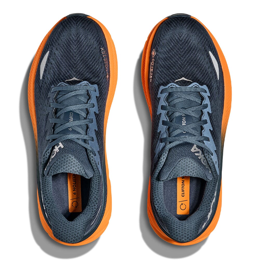 Hoka Men's Clifton 9 GTX Running Shoes - Waterproof Trail & Road Running Sneakers for Men - Lightweight Cushioned for Long Distance Jogging, Hiking & Outdoor Activities