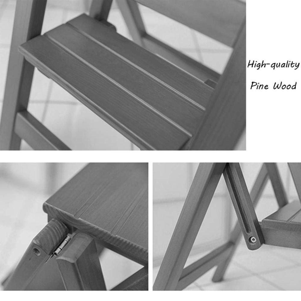 FADUNI 4-Tier Foldable Step Stool for Home, Kitchen, Office - Multi-Functional Ladder Stool for Library, Flower Stand, Shoe Bench - Indoor Climbing Stool for Kids & Adults
