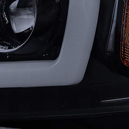 Smoke Lens Black Bezel DRL LED Light Bar Projector Headlights for Dodge Charger 2011-2014 - High Visibility & Style Upgrade for Night Driving & Off-Road Adventures