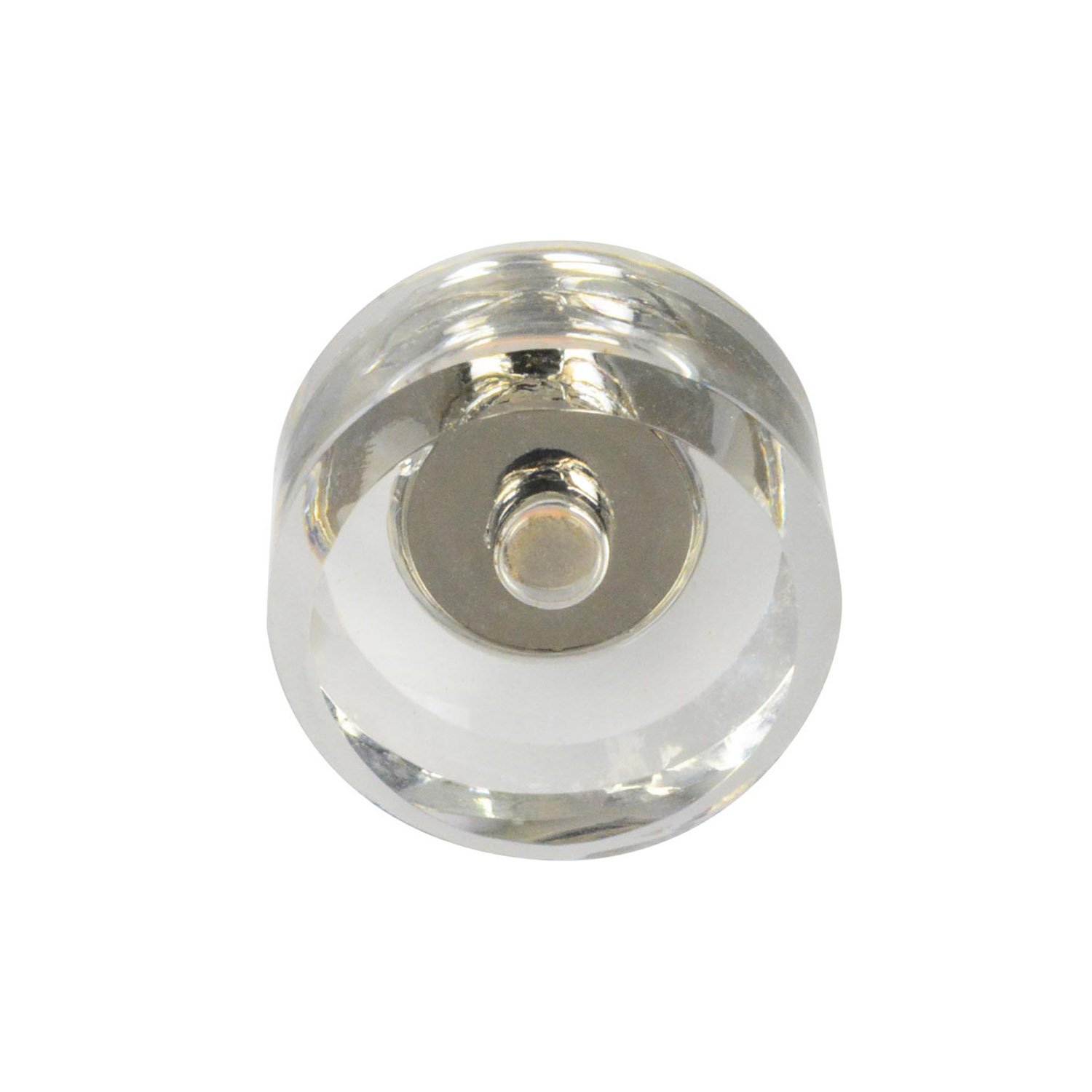 CKP #G-100 Elegant Clear Glass Cabinet Knobs with Polished Nickel Base - Set of 10 - Perfect for Kitchen Cabinets, Dressers & Home Decor