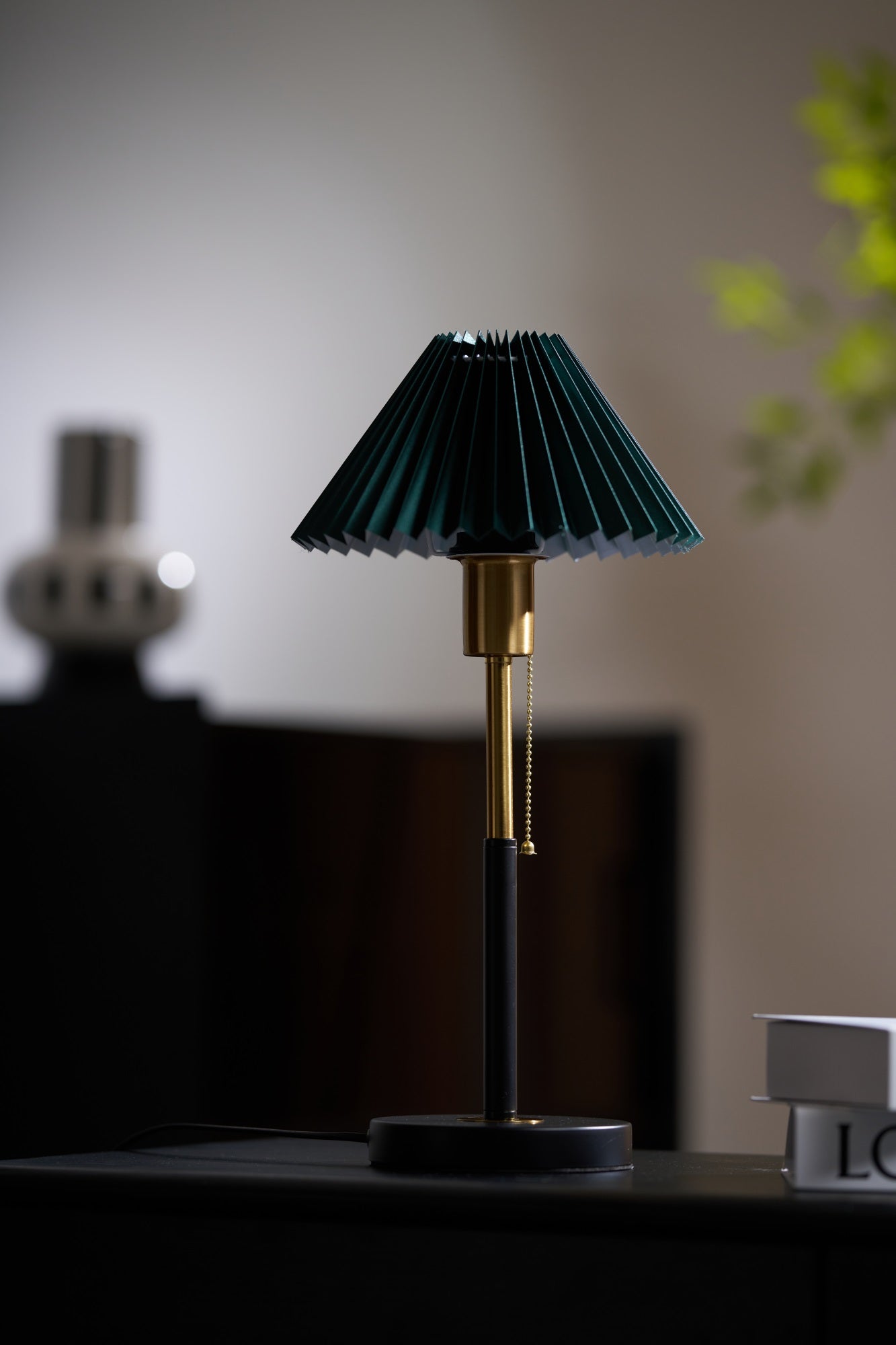 Lumi Pleated Table Lamp - Modern LED Desk Light for Bedroom, Office & Living Room - Adjustable Brightness & Warm White Light for Reading & Relaxation