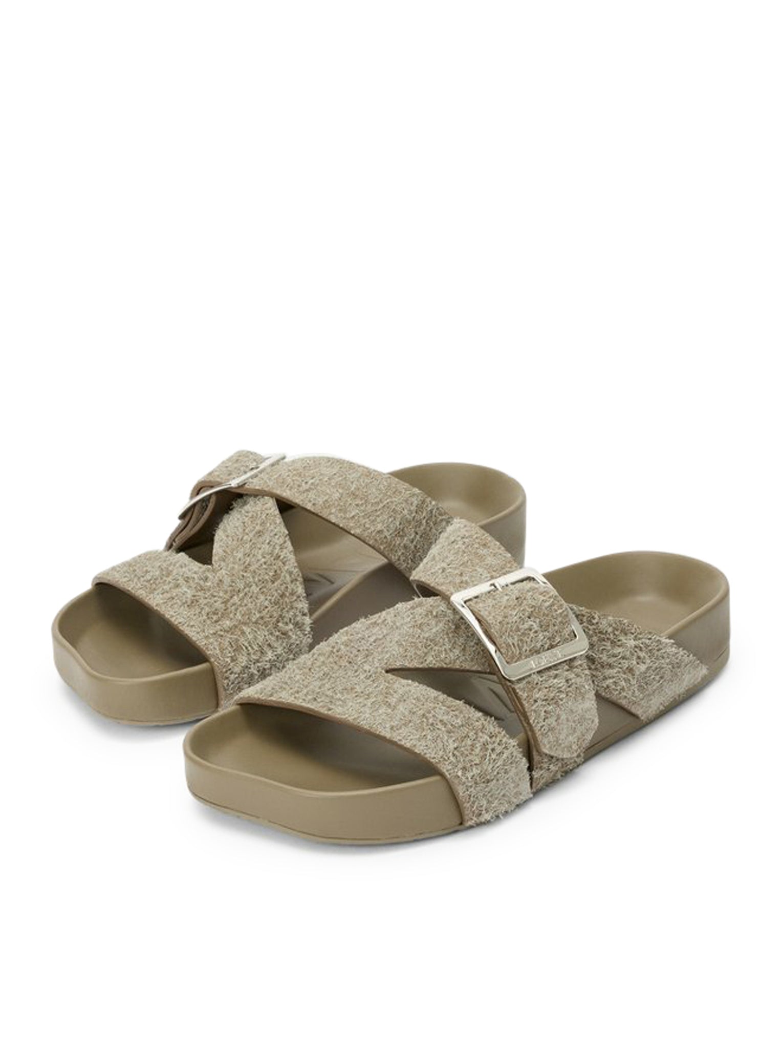 EASE BUCKLE CLOGS IN BRUSHED SUEDE - Comfortable Slip-On Shoes for Women, Casual & Home Wear, Perfect for Relaxing, Errands and Everyday Use