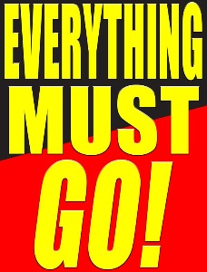 Vinyl Window Sign - 'Everything Must Go' Sale Sign for Retail Stores & Clearance Events | Weatherproof & Reusable for Indoor & Outdoor Use