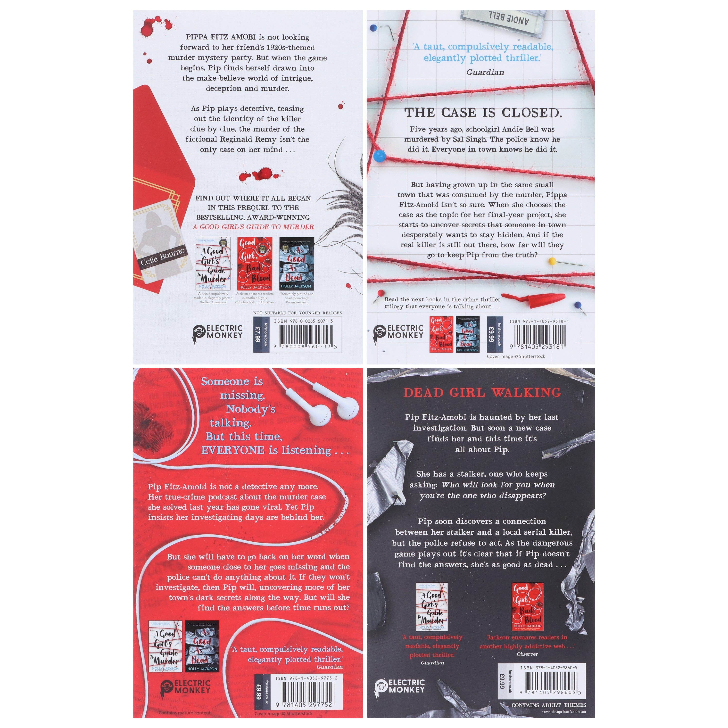 A Good Girl’s Guide To Murder Series By Holly Jackson - 4 Book Collection Set for Teens & Young Adults (Ages 14+) - Paperback Mystery Thriller Novels - Perfect for Book Clubs, Gifts & YA Readers