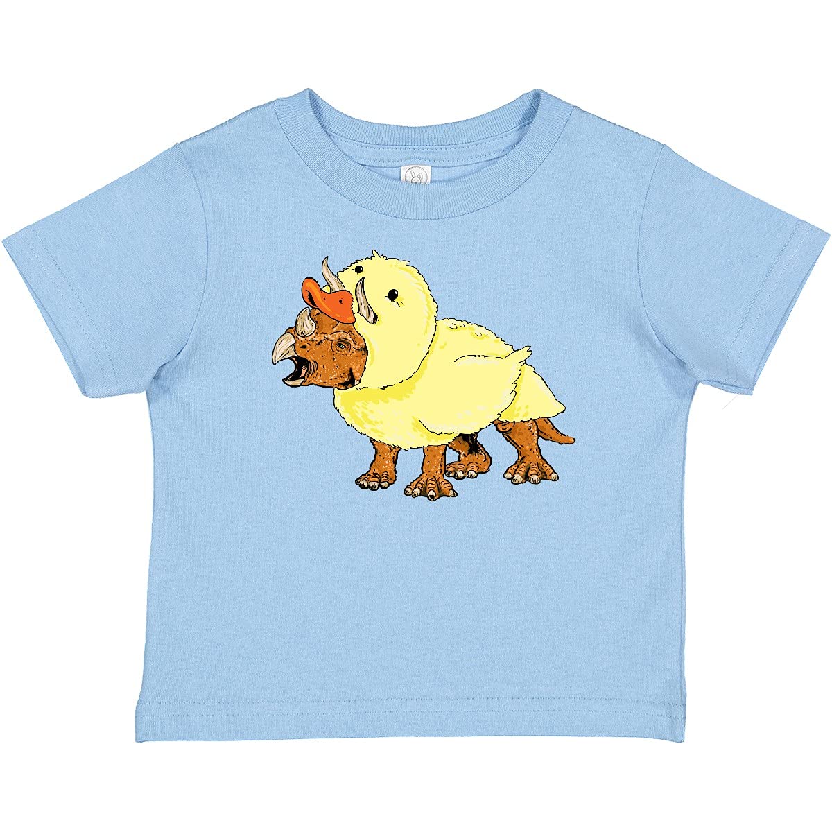 Inktastic Easter Duck Triceratops Baby T-Shirt - Cute Dinosaur Graphic Tee for Toddlers | Perfect for Easter Outfits, Birthday Gifts & Playdates