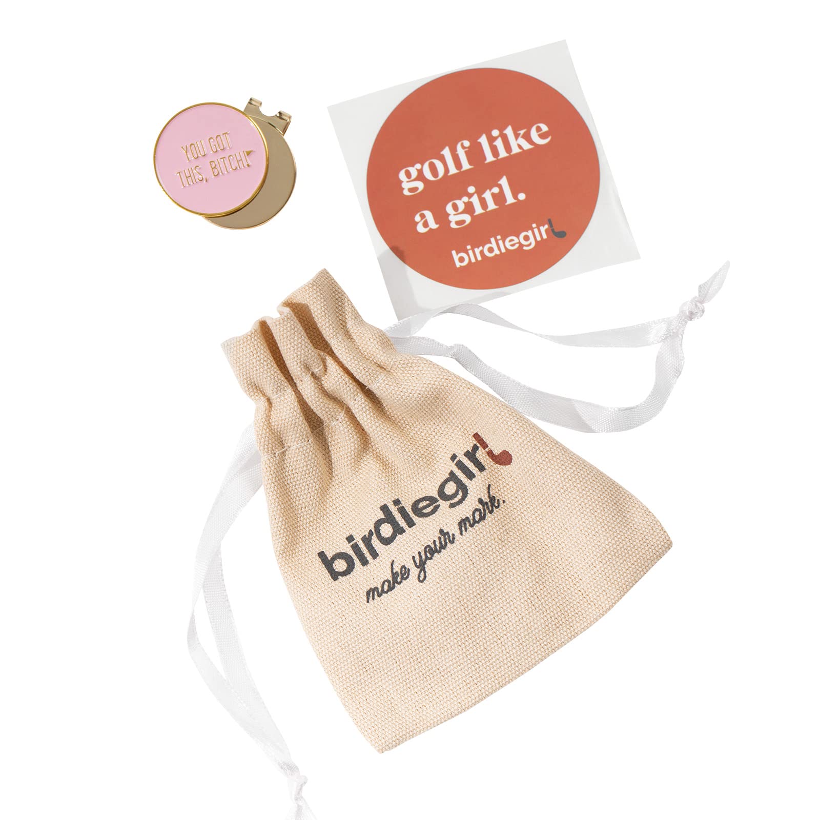 Birdie Girl Women's Magnetic Golf Ball Marker Hat Clip - Stylish Golf Accessories for Women | Perfect for Golf Bags, Hats & Gloves | Great Golf Gift for Women Players
