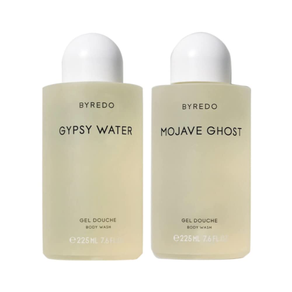 Byredo Gypsy Water & Mojave Ghost Body Wash Set (2-Pack, 7.6oz Each) - Luxury Scented Shower Gel for Women & Men - Perfect for Spa Day & Gift Giving
