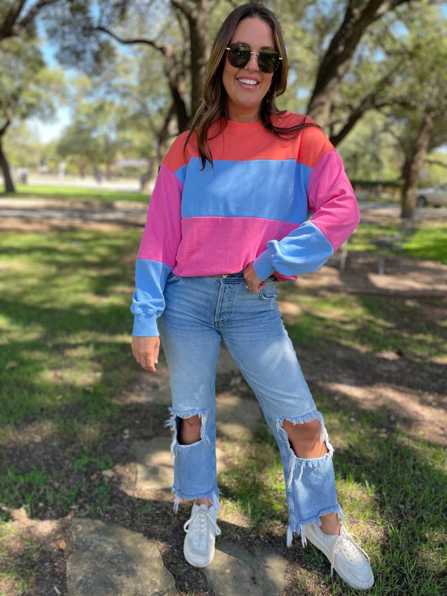 PREORDER: Finnley Colorblock Pullover Sweater - 4 Stylish Colors for Women | Perfect for Casual Outfits, Fall Layering & Cozy Winter Wear