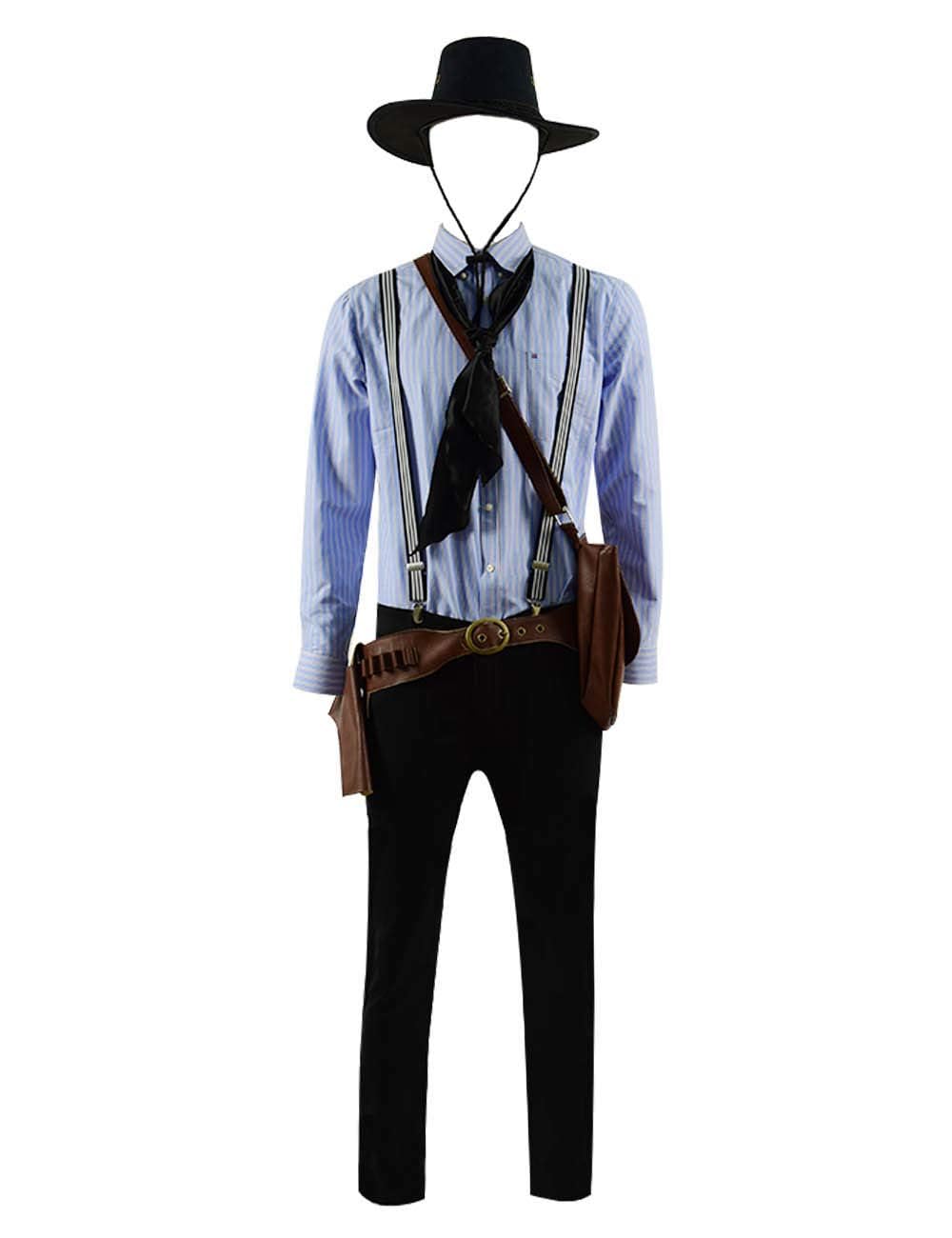 Red Dead Redemption 2 Arthur Morgan Gunslinger Costume - Western Cowboy Outfit for Cosplay, Halloween & Western Theme Parties