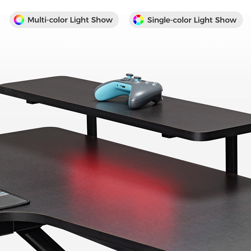 Ergonomic U-Shaped Standing Desk with Accessories Set (74x23 Inches) - Perfect for Home Office, Gaming & Workspace Setup