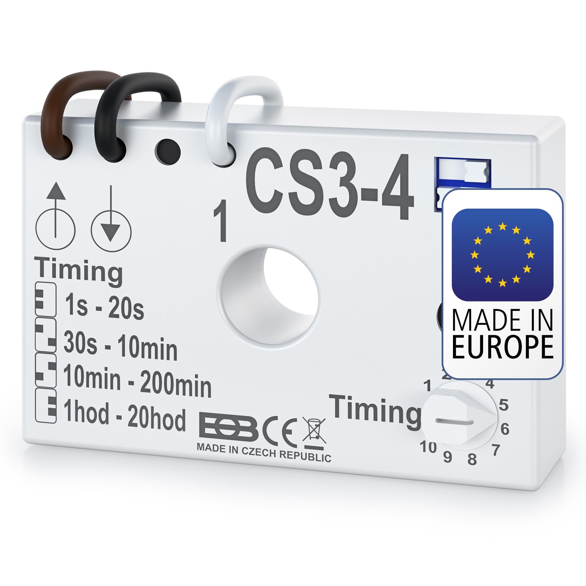 Elektro Bock Timer Flush-Mounted CS3-4 | Digital Countdown Timer Switch | Perfect for Home Automation, Bathroom & Kitchen Lighting Control