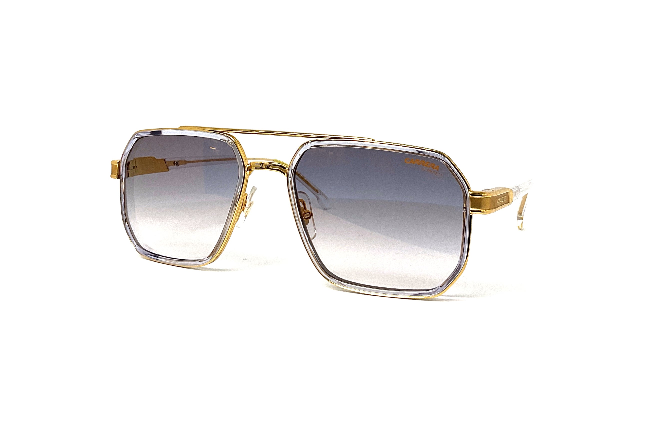 Carrera 1069/S Crystal Gold Sunglasses - Polarized UV Protection Aviator Sunglasses for Men & Women - Perfect for Driving, Travel & Outdoor Activities
