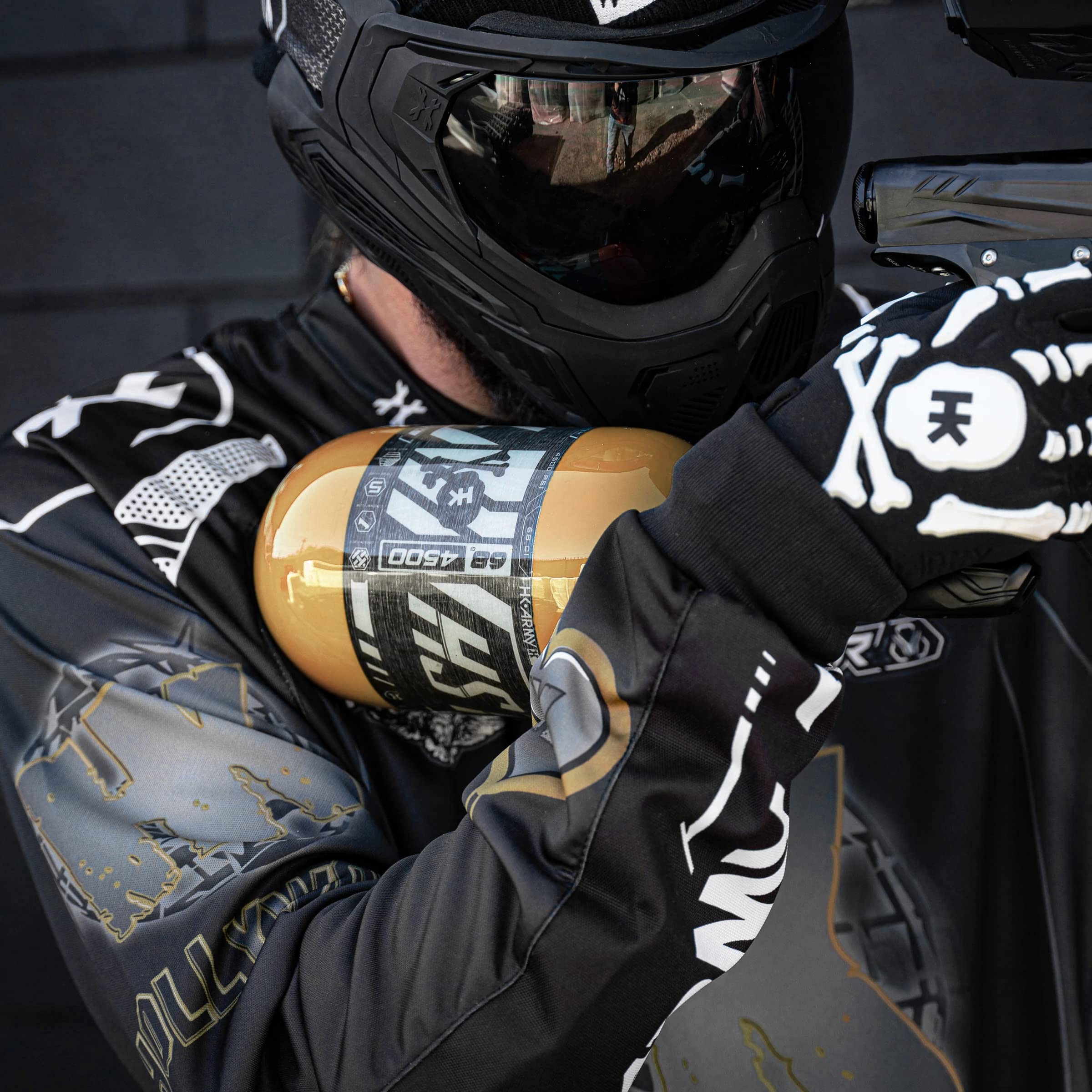 HK Army HSTL 68/4500 Carbon Fiber HPA Paintball Air Tank System with Standard Regulator - Lightweight & Durable for Tournament & Woodsball Scenarios