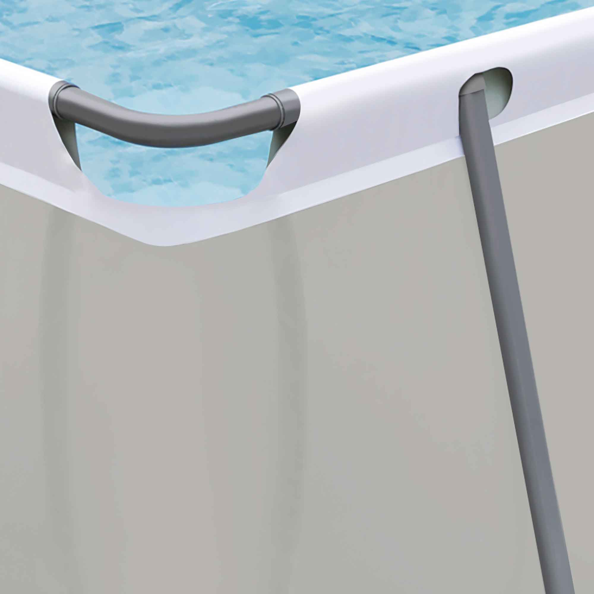 18ft Deluxe Steel Frame Swimming Pool Set - Rectangular Above Ground Pool with Ladder, Filter Pump & Cover | Perfect for Backyard, Family Fun & Summer Parties