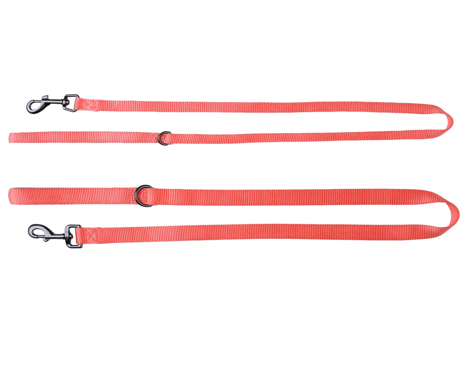 Premium 4ft Nylon Dog Leash with Comfort Padded Handle - Durable Pet Lead for Small & Medium Dogs - Perfect for Walking, Training, Hiking, Jogging & Outdoor Adventures (Living Coral, 4ft Length × 5/8in Width) - Ideal for Daily Walks, Park Visits & Travel with Your Pet