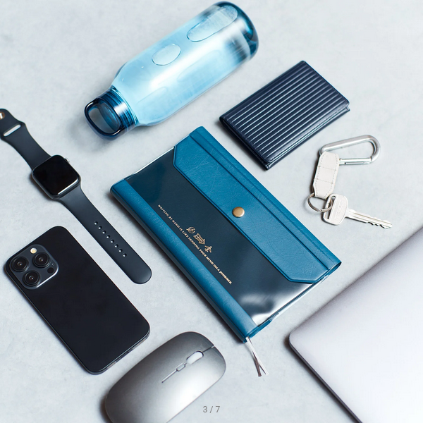Hobonichi Techo 2025 Alettone Navy Weeks Cover - Slim Planner Cover Only for Daily Journaling, Work Planning & Personal Organization
