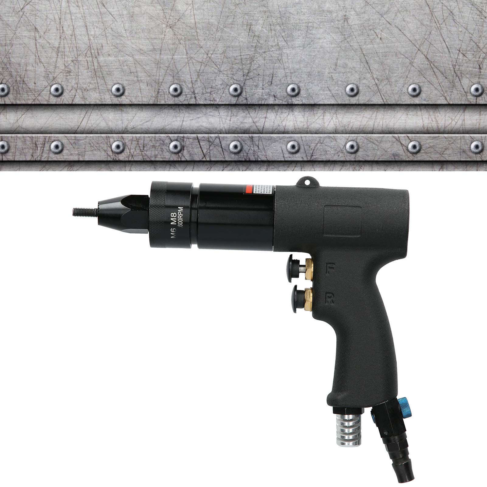 **Durable Air Rivet Nut Set - Pneumatic Riveting Tool for Metal Plates & Pipes | Industrial Manufacturing, HVAC, Automotive & DIY Projects**
