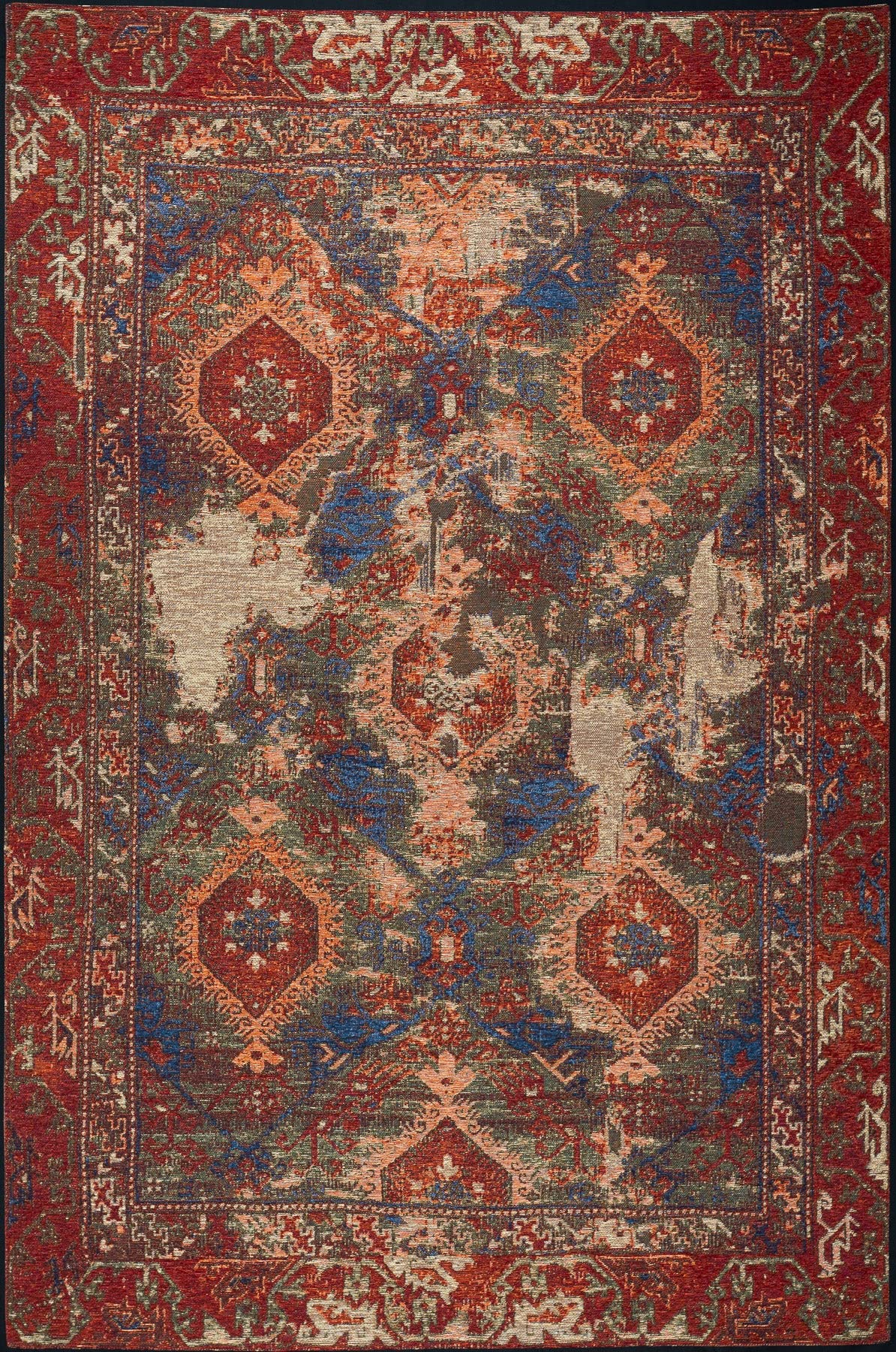 Kazak Polypropylene Indoor Area Rug - Red 8x11 Rectangle - Soft & Durable for Living Room, Bedroom, or Office Decor