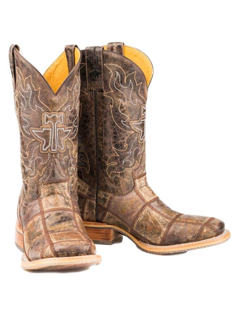 Tin Haul Men's Money Maker Western Boots - Genuine Leather Cowboy Boots with Broad Square Toe | Perfect for Rodeo, Country Dancing & Western Fashion