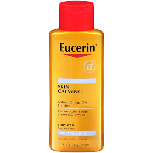 Eucerin Skin Calming Body Wash for Dry & Itchy Skin - 8.4 oz (Pack of 2) | Fragrance-Free & Dermatologist Recommended | Gentle Cleanser for Sensitive Skin & Eczema Relief - Perfect for Daily Shower & Post-Workout Use