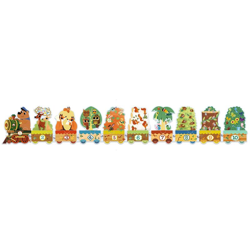 Duo I Count 20pc Toddler Puzzle Set by Djeco - Educational Number Learning Toy for Preschoolers | Perfect for Classroom & Homeschool Math Activities