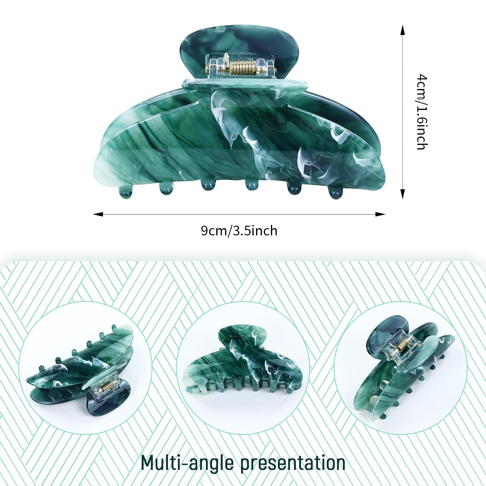 6 Pack Butterfly Octopus Plastic Hair Claw Clips - Jaw Barrettes Hair Grips for Women & Girls - Thin & Thick Hair Accessories - Perfect for Buns, Chignons & Updos - Great for School, Work & Parties