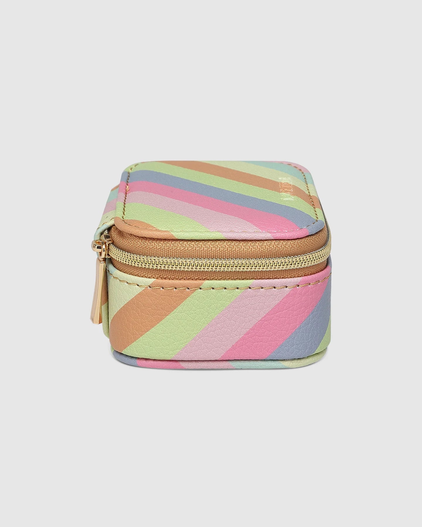 Louenhide Suzie Pastel Stripe Jewelry Box - Elegant Storage for Necklaces, Rings & Earrings | Perfect for Bedroom Vanity, Travel & Gift Giving