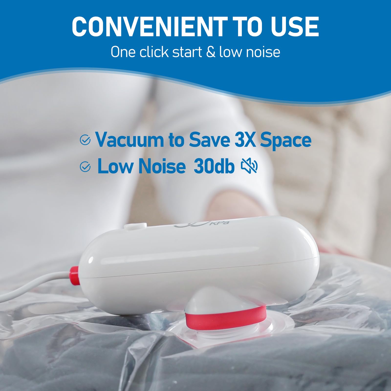 VMstr 12 Pack Travel Vacuum Storage Bags with USB Electric Pump | Space Saving Compression Bags for Clothes & Clothing | Perfect for Travel, Moving & Seasonal Storage