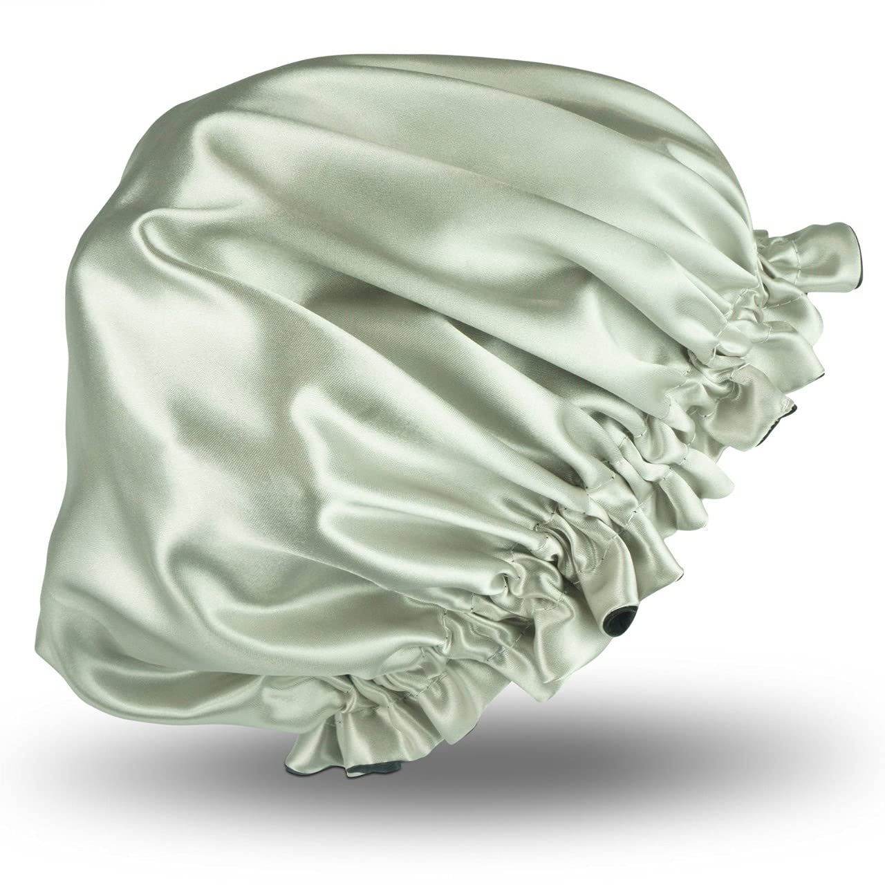 ANASVI Luxury Handmade Satin Sleep Bonnet - Extra Large Double Layer Fully Reversible Adjustable Hair Cap for Women & Men (Green) | Perfect for Curly Hair, Natural Hair Protection & Nighttime Hair Care