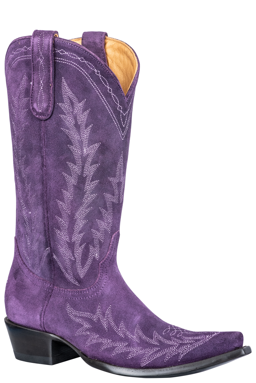 Old Gringo Women's Suede Dutton Cowgirl Boots - Purple Western Boots for Women | Comfortable & Stylish Cowgirl Boots for Country Dancing, Rodeo & Everyday Wear