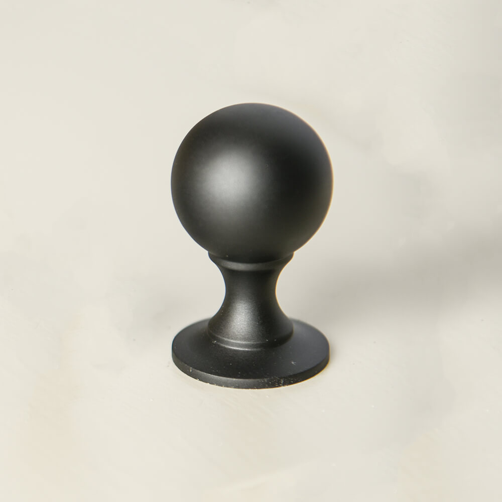 Black Penrose Cabinet Knob - Modern Matte Finish for Kitchen & Bathroom Cabinets, Dressers & Furniture Hardware - Easy Installation & Durable Design
