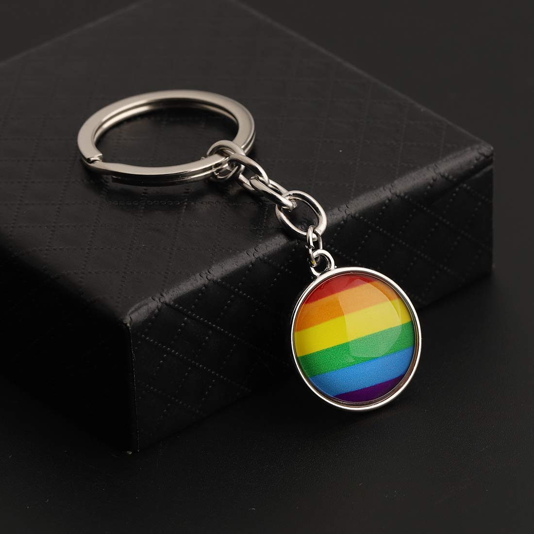 CHOORO Rainbow Pride Keychain - LGBT Jewelry Gift for Gay, Bisexual & Transgender - Perfect for Pride Month, LGBTQ+ Events & Everyday Carry