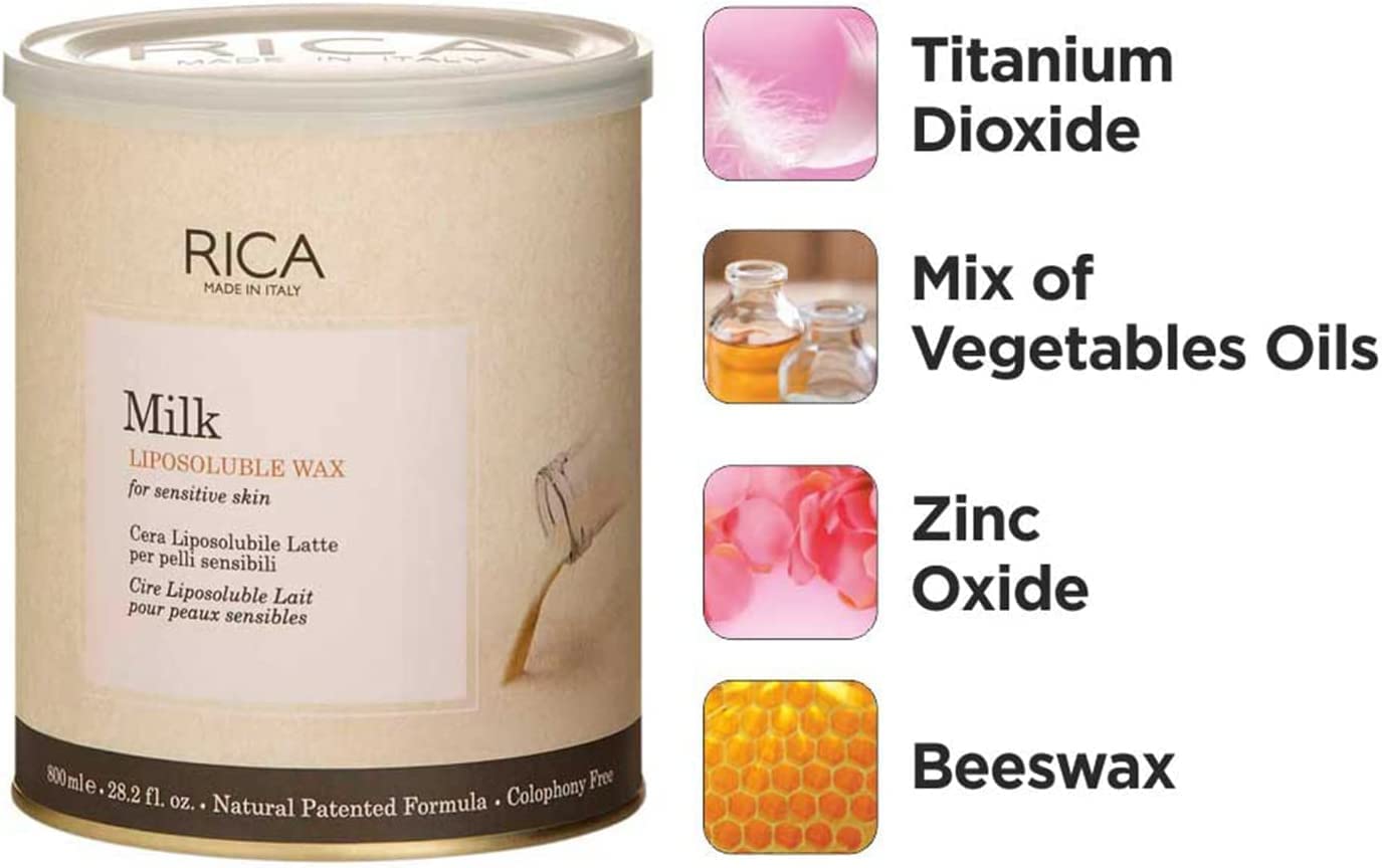 Rica Milk Wax - 800ml Hair Styling Wax for Men & Women - Smooth Hold & Shine - Perfect for Daily Styling, Curly Hair & Frizz Control