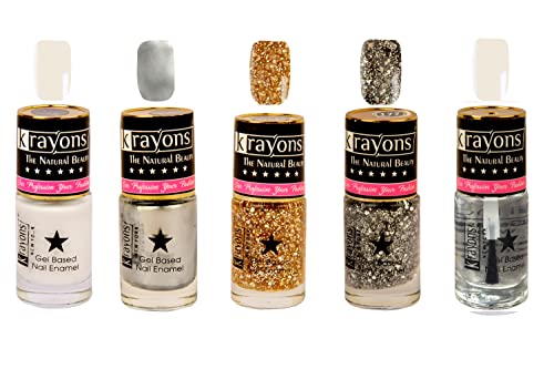 White Canvas, Silver Grey, Shimmer Golden, Shimmer Silver, Top Coat