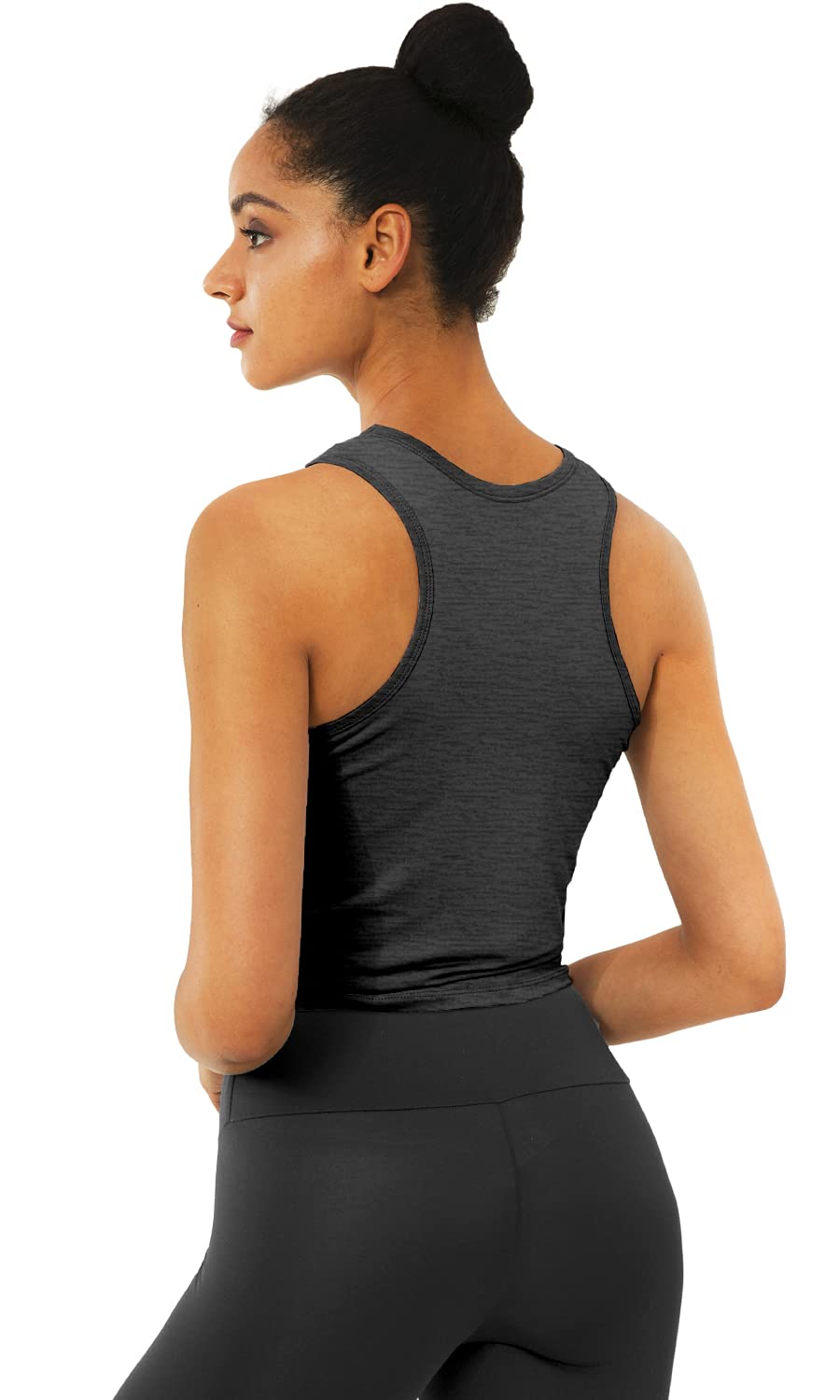 Sanutch Women's Cropped Workout Top - Athletic Twist Front Tank Tops for Yoga, Gym & Running | Loose Fit Fitness Crop Top for Women | Perfect for Workouts, Sports & Casual Wear