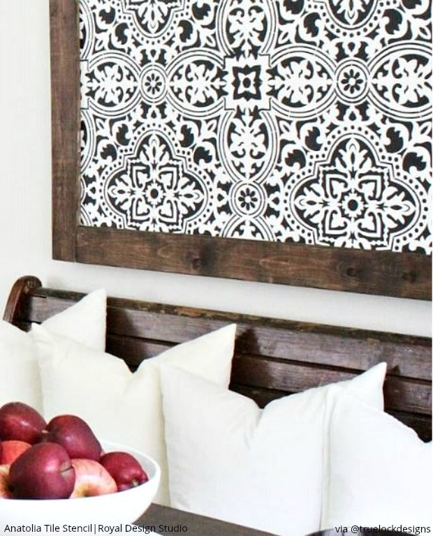 Anatolia Tile Stencil Kit - Reusable DIY Ceramic & Mosaic Tile Painting Template for Home Decor, Bathroom & Kitchen Backsplash - Perfect for DIY Crafts, Wall Art & Floor Designs