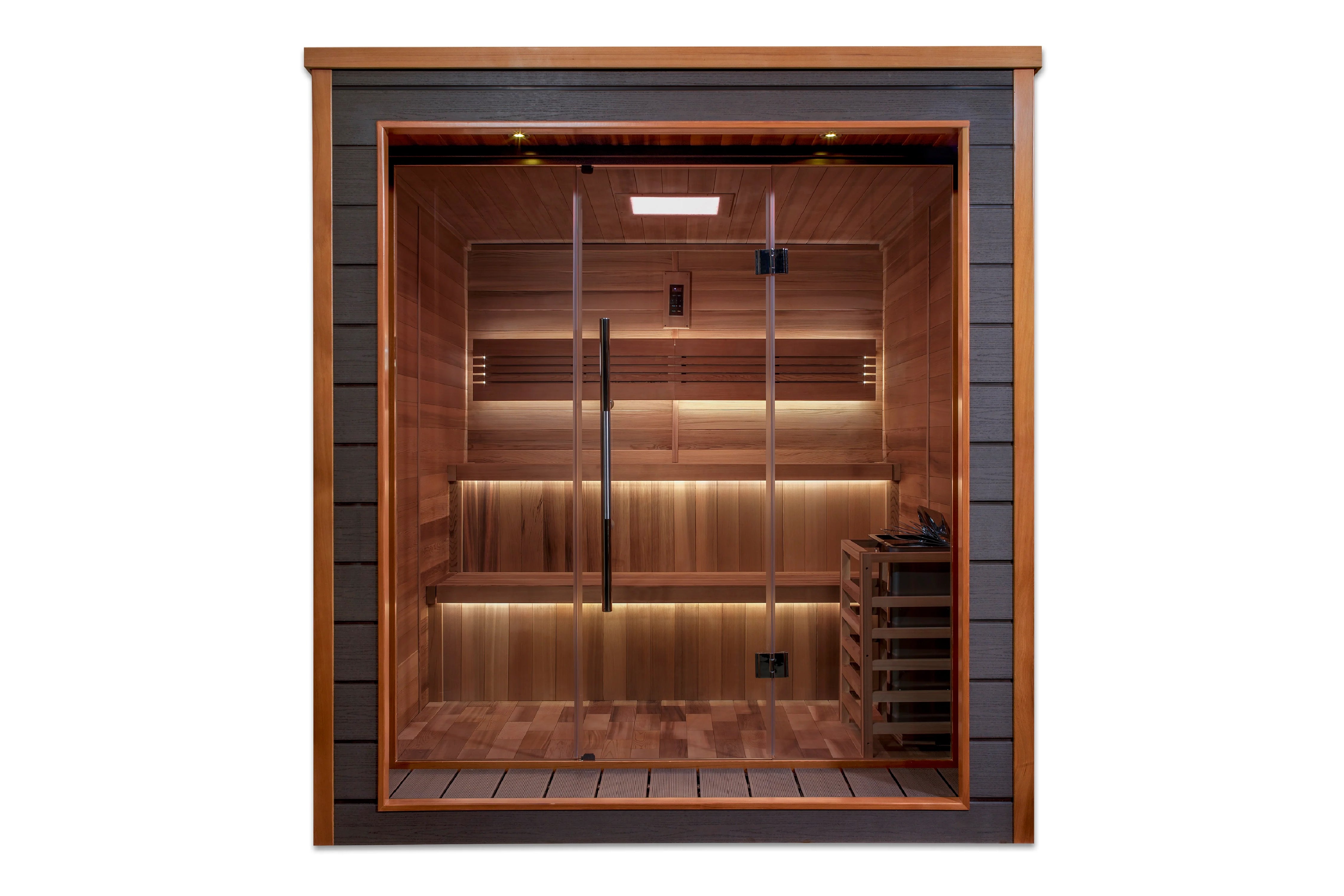 Golden Designs Bergen 6-Person Indoor Outdoor Traditional Sauna - Perfect for Home Spa, Backyard Relaxation & Wellness Therapy
