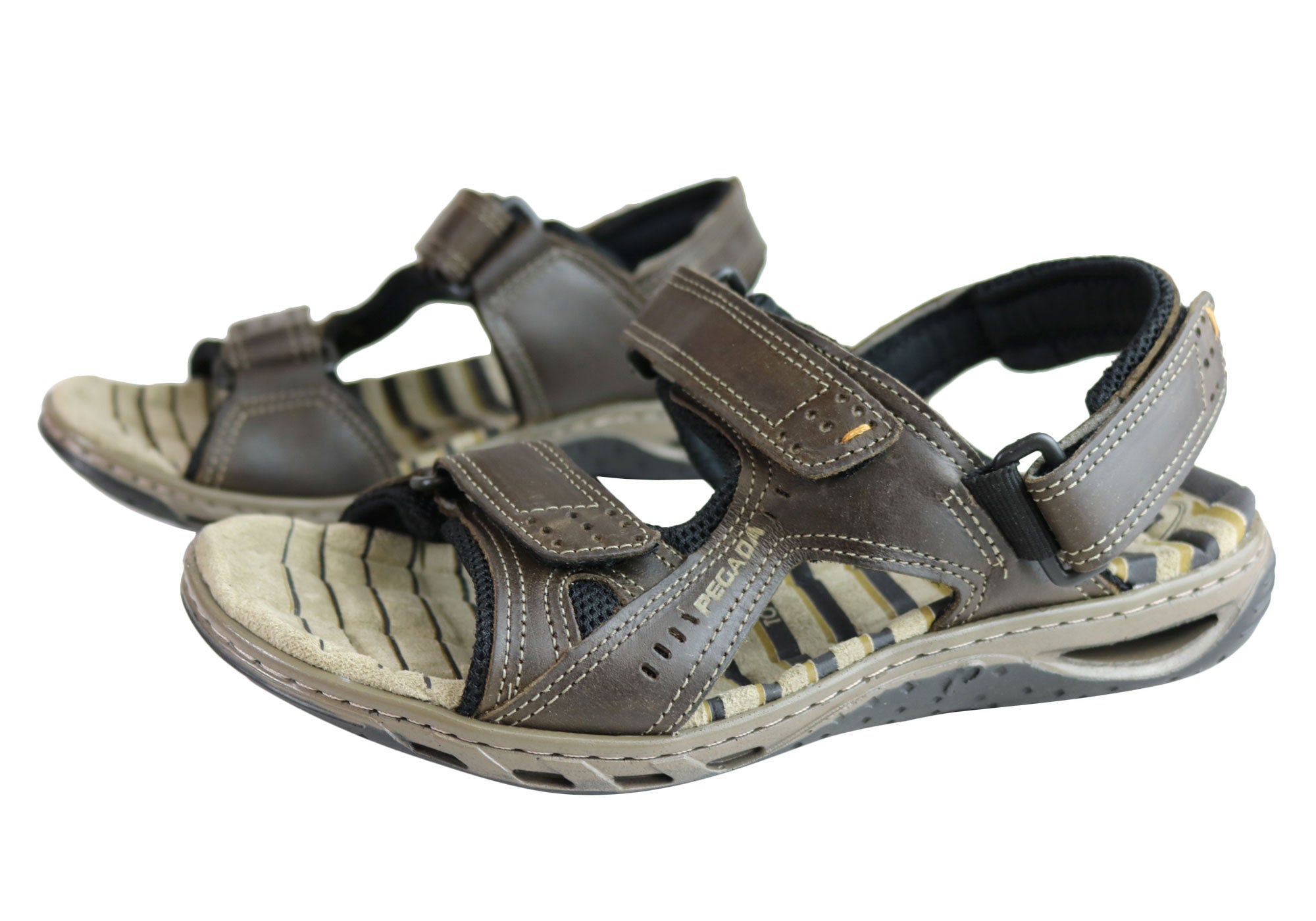 Premium Jim Men's Leather Comfortable Cushioned Sandals - Handmade in Brazil - Perfect for Summer, Beach & Casual Wear