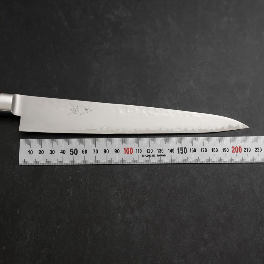 Premium Japanese Sujihiki Knife 210mm - VG-5 Stainless Steel with Tsuchime Hammered Finish & Western Handle - Perfect for Sushi, Sashimi, and Meat Slicing