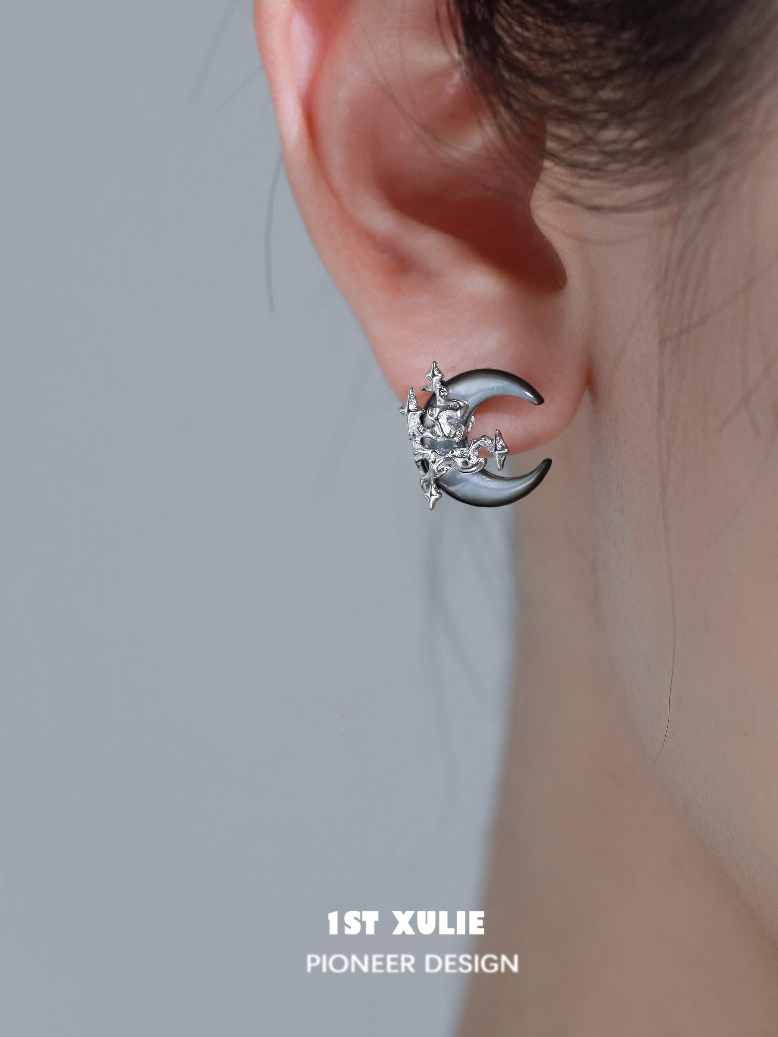 MYTH OF THE MOON S925 Sterling Silver Earrings for Women - Elegant Moon Phase Jewelry Gift for Birthday, Anniversary & Special Occasions