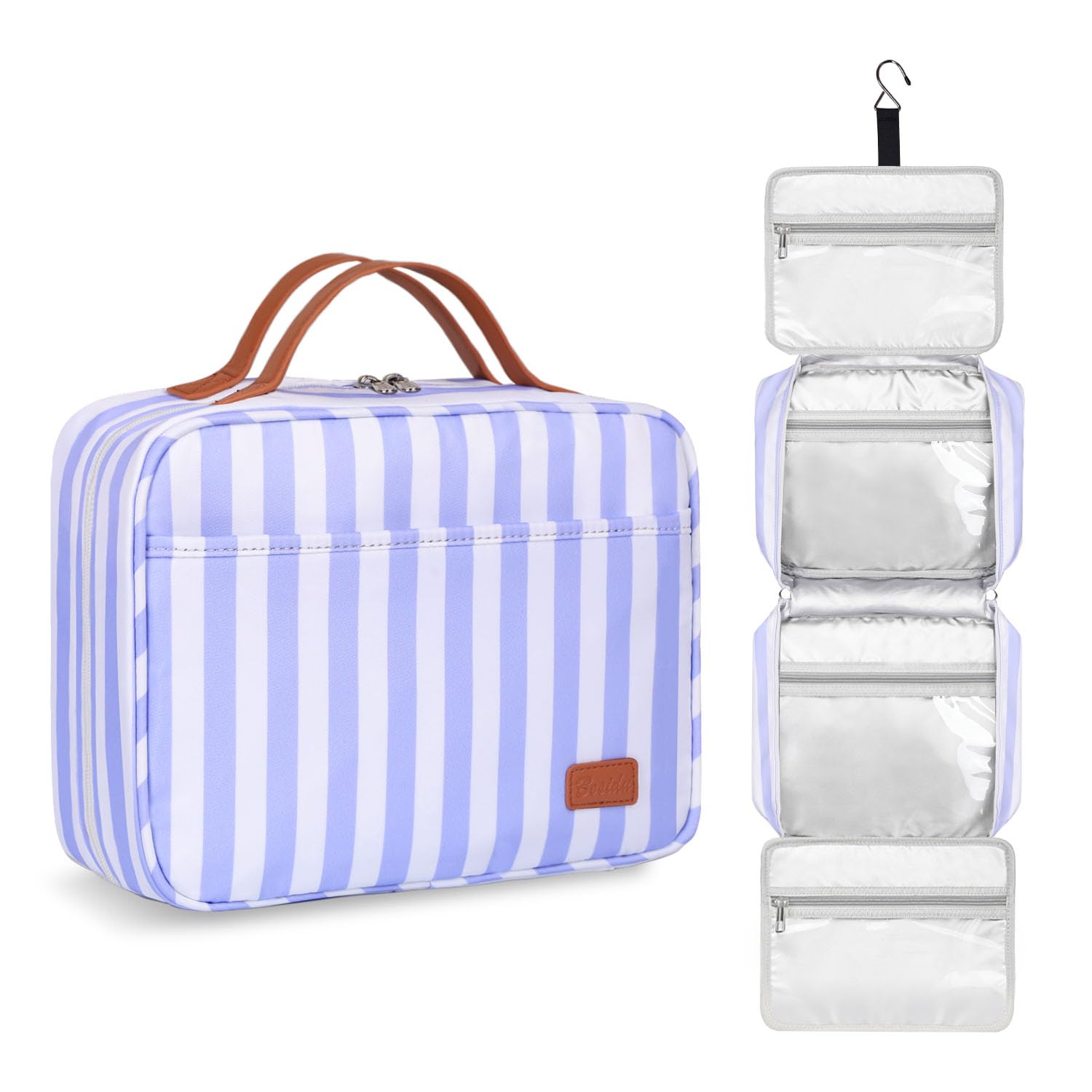 Waterproof Hanging Travel Toiletry Bag for Women - Large Portable Makeup Organizer with Hook for Cosmetics, Toiletries & Travel Essentials | Perfect for Camping, Gym, Business Trips & Vacation